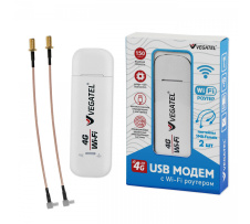 4G модем VEGATEL M24 Wi-Fi роутер c пигтейлами SMA, белый