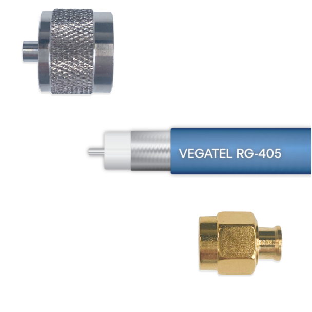Кабельная сборка VEGATEL RG-405 (FEP, SF-086) (SMA-male - N-male)